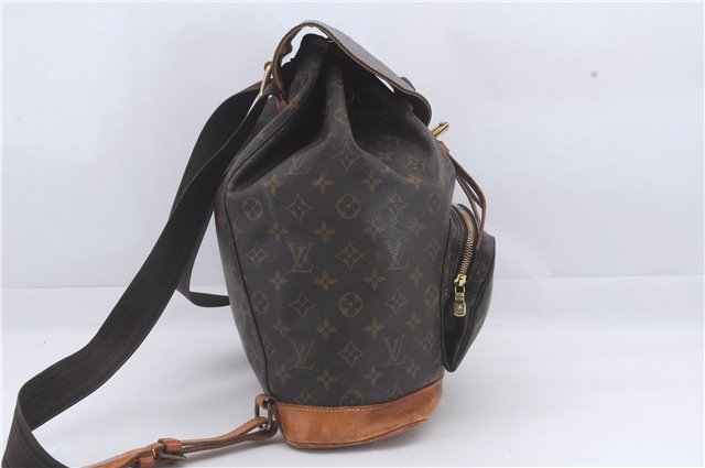 Authentic Louis Vuitton Monogram Montsouris GM Backpack M51135 LV 3446D