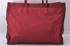 Authentic PRADA Tessuto Double Nylon Shoulder Hand Bag B7952 Red 3448D