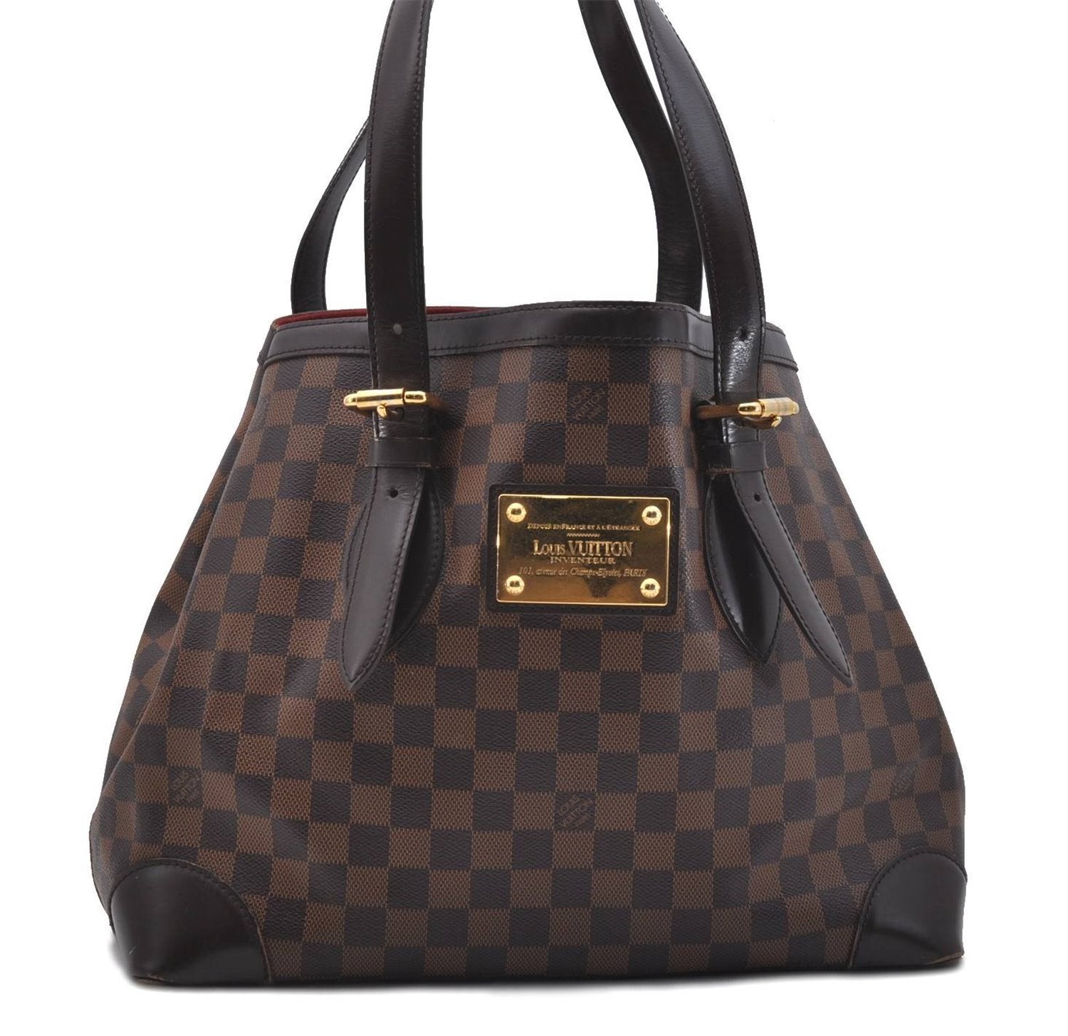 Authentic Louis Vuitton Damier Hampstead MM Shoulder Tote Bag N51204 LV 3451D