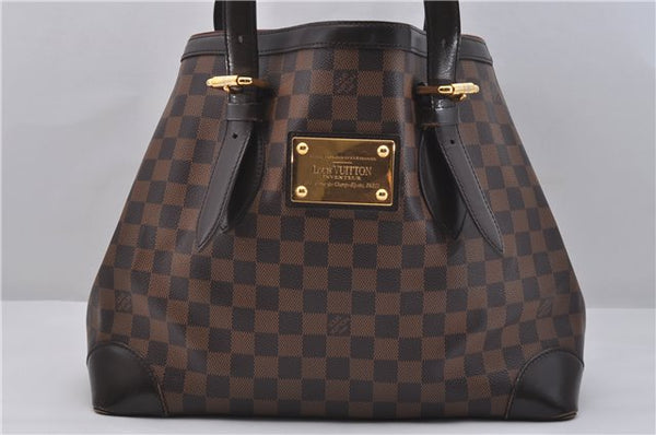 Authentic Louis Vuitton Damier Hampstead MM Shoulder Tote Bag N51204 LV 3451D