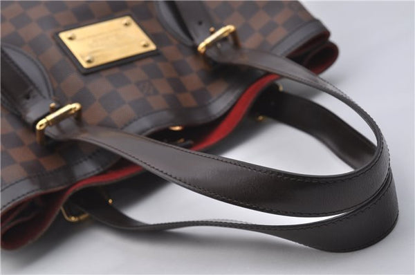 Authentic Louis Vuitton Damier Hampstead MM Shoulder Tote Bag N51204 LV 3451D