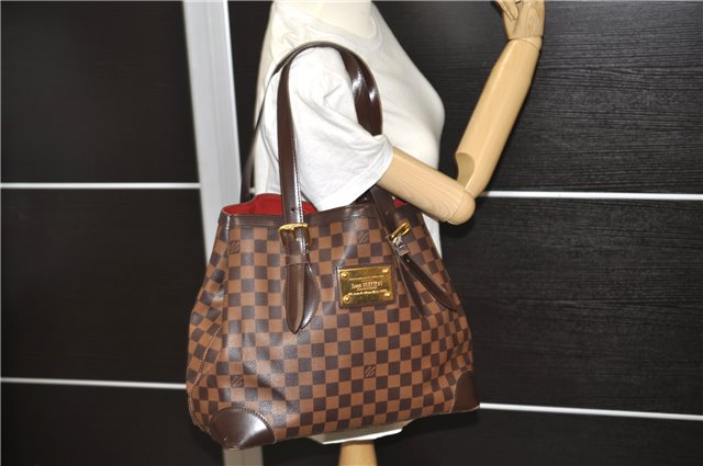 Authentic Louis Vuitton Damier Hampstead MM Shoulder Tote Bag N51204 LV 3451D