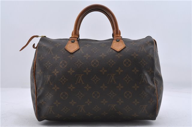 Authentic Louis Vuitton Monogram Speedy 30 Hand Bag M41526 LV 3452D