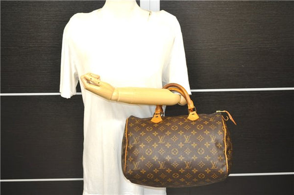 Authentic Louis Vuitton Monogram Speedy 30 Hand Bag M41526 LV 3452D