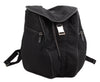 Authentic GUCCI Vintage Backpack Nylon Leather Black 3453F