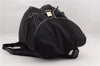 Authentic GUCCI Vintage Backpack Nylon Leather Black 3453F