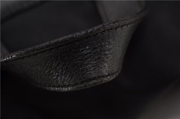 Authentic GUCCI Vintage Backpack Nylon Leather Black 3453F