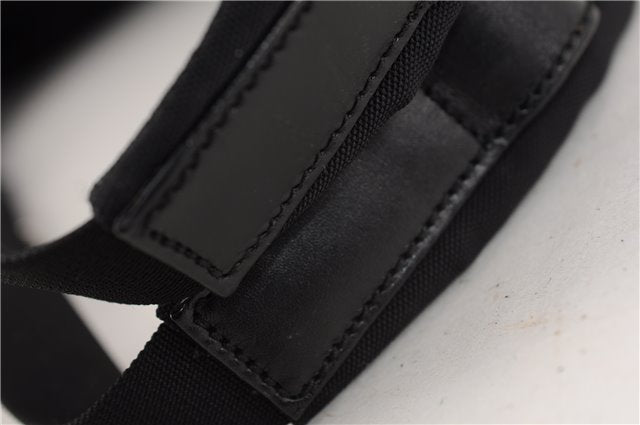 Authentic GUCCI Vintage Backpack Nylon Leather Black 3453F