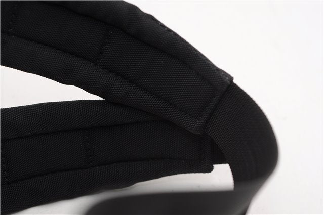 Authentic GUCCI Vintage Backpack Nylon Leather Black 3453F