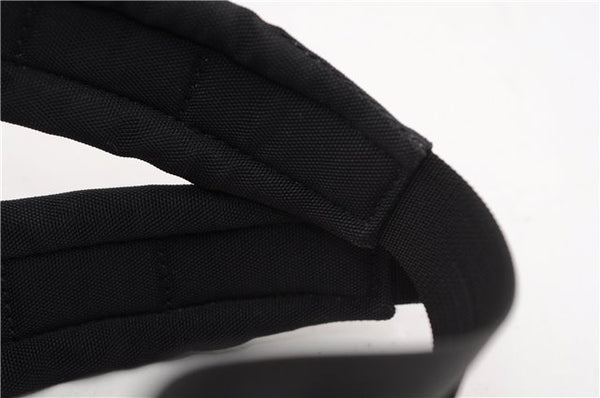 Authentic GUCCI Vintage Backpack Nylon Leather Black 3453F