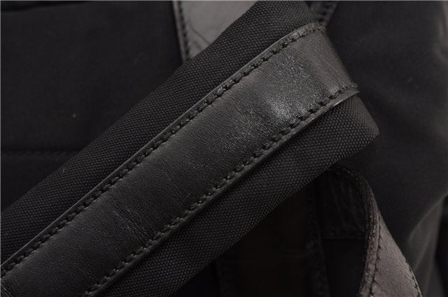 Authentic GUCCI Vintage Backpack Nylon Leather Black 3453F