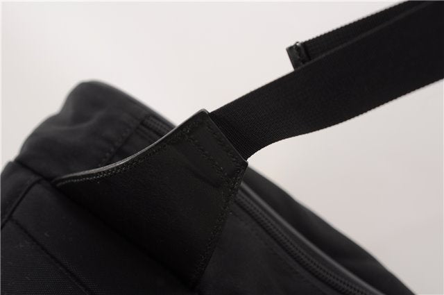 Authentic GUCCI Vintage Backpack Nylon Leather Black 3453F