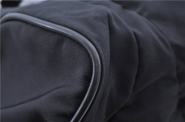 Authentic GUCCI Vintage Backpack Nylon Leather Black 3453F