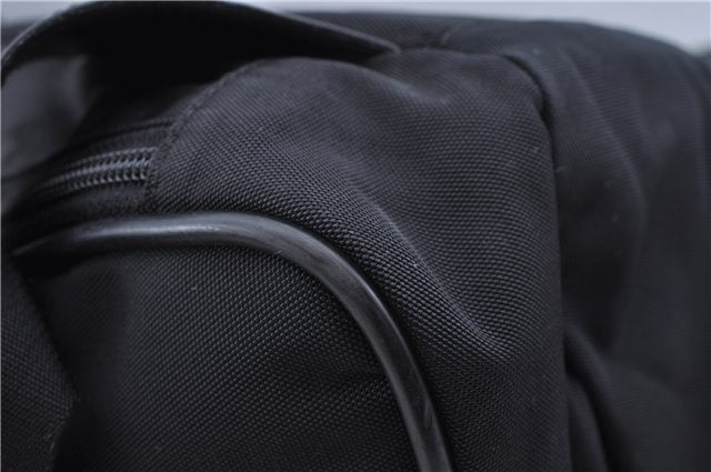 Authentic GUCCI Vintage Backpack Nylon Leather Black 3453F