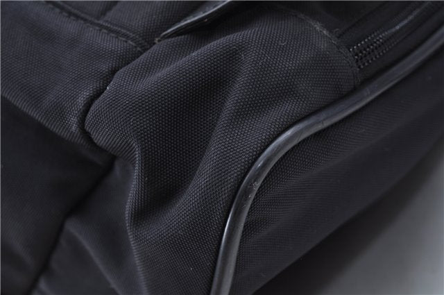 Authentic GUCCI Vintage Backpack Nylon Leather Black 3453F