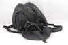 Authentic GUCCI Vintage Backpack Nylon Leather Black 3453F