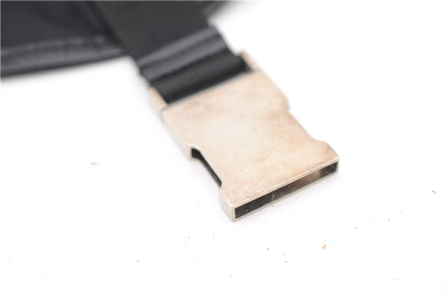 Authentic GUCCI Vintage Backpack Nylon Leather Black 3453F