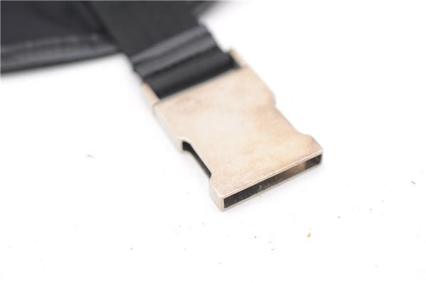 Authentic GUCCI Vintage Backpack Nylon Leather Black 3453F