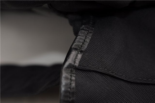 Authentic GUCCI Vintage Backpack Nylon Leather Black 3453F