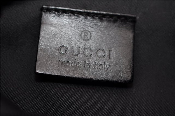 Authentic GUCCI Vintage Backpack Nylon Leather Black 3453F