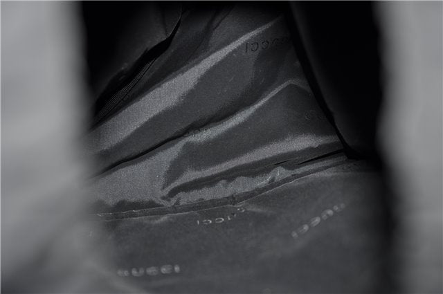 Authentic GUCCI Vintage Backpack Nylon Leather Black 3453F