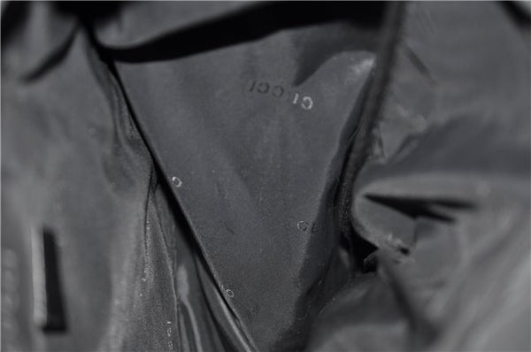 Authentic GUCCI Vintage Backpack Nylon Leather Black 3453F