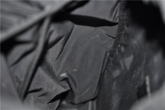 Authentic GUCCI Vintage Backpack Nylon Leather Black 3453F