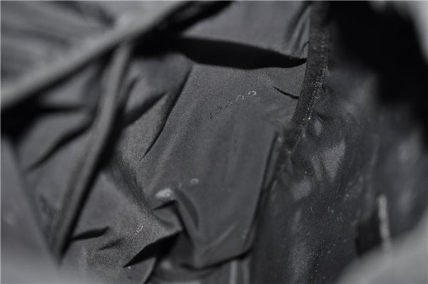 Authentic GUCCI Vintage Backpack Nylon Leather Black 3453F