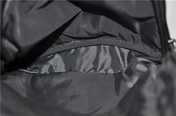 Authentic GUCCI Vintage Backpack Nylon Leather Black 3453F