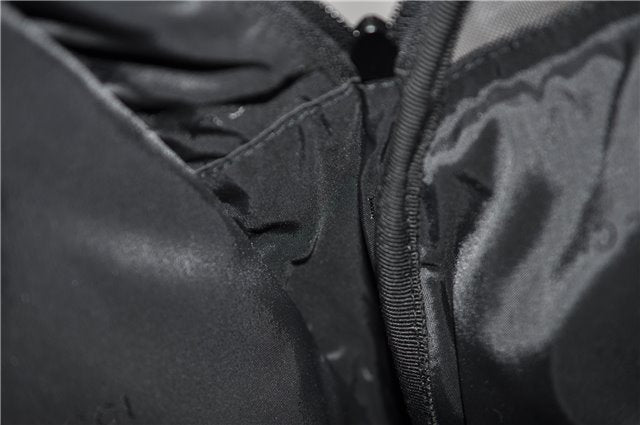 Authentic GUCCI Vintage Backpack Nylon Leather Black 3453F