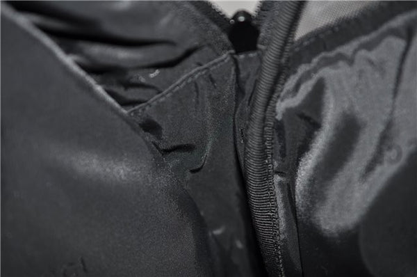 Authentic GUCCI Vintage Backpack Nylon Leather Black 3453F