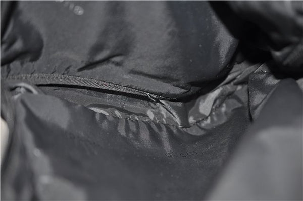 Authentic GUCCI Vintage Backpack Nylon Leather Black 3453F