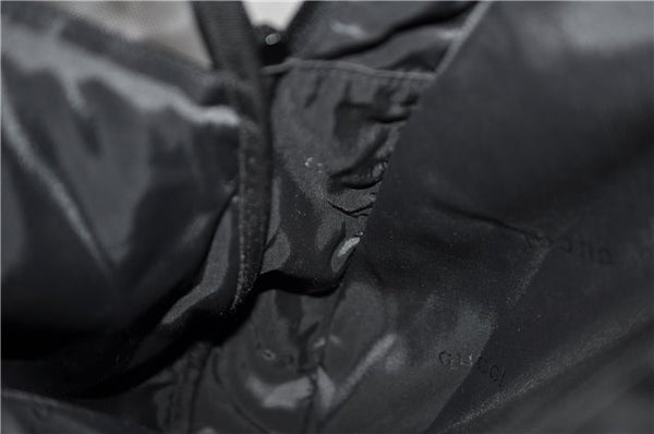 Authentic GUCCI Vintage Backpack Nylon Leather Black 3453F