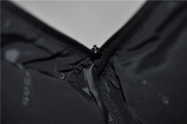 Authentic GUCCI Vintage Backpack Nylon Leather Black 3453F