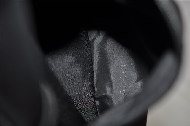 Authentic GUCCI Vintage Backpack Nylon Leather Black 3453F