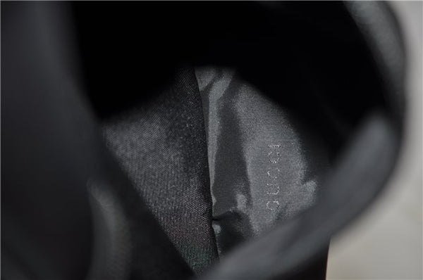 Authentic GUCCI Vintage Backpack Nylon Leather Black 3453F