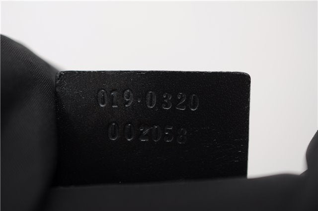 Authentic GUCCI Vintage Backpack Nylon Leather Black 3453F