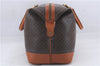 Authentic CELINE Macadam Blason Travel Boston Bag Leather Brown 3454D