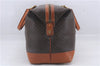 Authentic CELINE Macadam Blason Travel Boston Bag Leather Brown 3454D