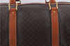 Authentic CELINE Macadam Blason Travel Boston Bag Leather Brown 3454D