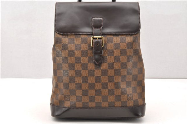 Authentic Louis Vuitton Damier Soho Backpack N51132 LV 3454F