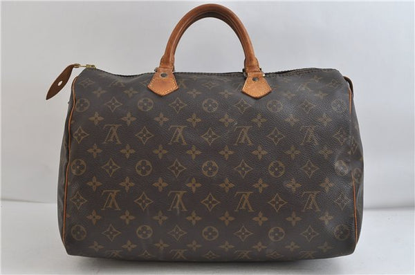 Authentic Louis Vuitton Monogram Speedy 35 Hand Bag M41524 LV 3456D