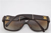 Authentic CHANEL Vintage Sunglasses CC Logos CoCo Mark Plastic Brown 3457F