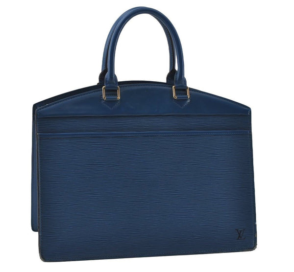 Authentic Louis Vuitton Epi Riviera Hand Bag Blue M48185 LV Junk 3459I