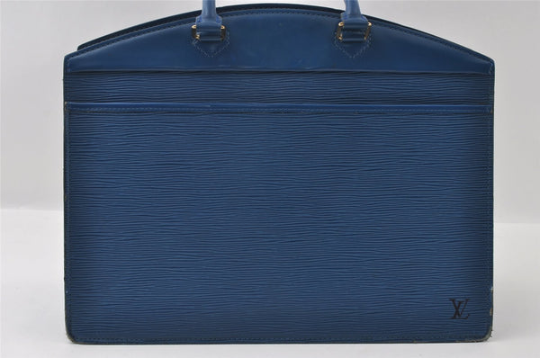 Authentic Louis Vuitton Epi Riviera Hand Bag Blue M48185 LV Junk 3459I