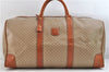 Authentic CELINE Macadam Blason Pattern Boston Hand Bag PVC Leather Beige 3461D