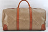Authentic CELINE Macadam Blason Pattern Boston Hand Bag PVC Leather Beige 3461D