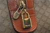 Authentic CELINE Macadam Blason Pattern Boston Hand Bag PVC Leather Beige 3461D