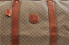 Authentic CELINE Macadam Blason Pattern Boston Hand Bag PVC Leather Beige 3461D