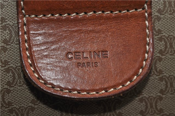 Authentic CELINE Macadam Blason Pattern Boston Hand Bag PVC Leather Beige 3461D